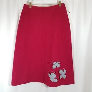 Deca Paris Wool Flower Applique Skirt 2